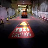 Đèn cảnh báo cho xe nâng có đèn chiếu logo