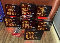 Đồng hồ led nhiệt độ độ ẩm và thời gian thực